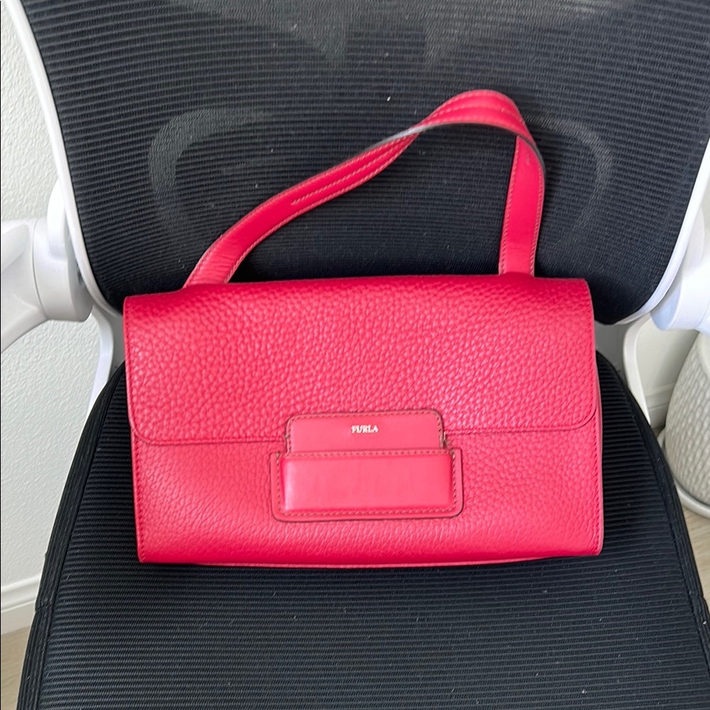 Furla Red Genuine Leather Women's Bag
